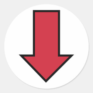 Rode Pijl Ronde Sticker