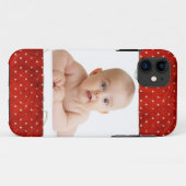 Rode pin stippen met foto Case-Mate iPhone case (Achterkant (horizontaal))