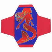 rode pin-up mermaid voetbal (Enkel)