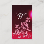 RODE PINKSTROOM BOUQUET EN CARNATIEMONOGRAM VISITEKAARTJE (Achterkant)