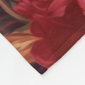 rode pioenen fleece deken (Hoek)