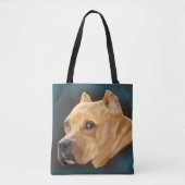 Rode Pitbull Terrier Draagtas (Voorkant)