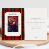 Rode Plaid Prettig Kerstfeest Feestdagenkaart