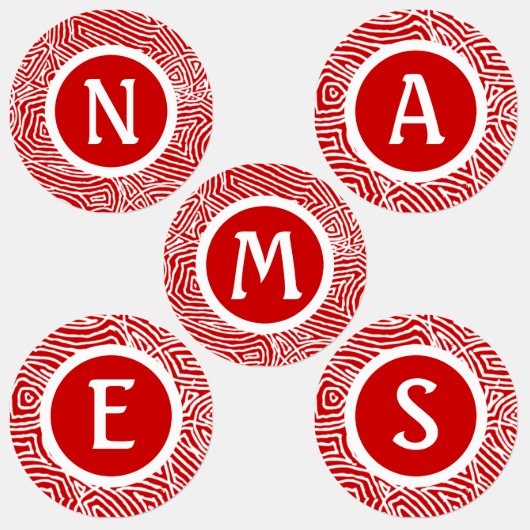 Rode plakkaatlabels labels (Groep)