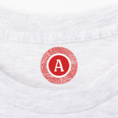 Rode plakkaatlabels labels (Aangebracht)