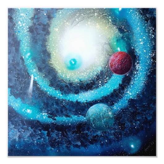 Rode Planeet Foto Afdruk (Voorkant)
