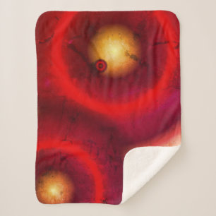 Rode Planeten Zonnen Cirkels Astronomie Deken