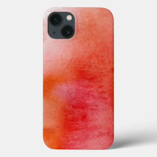 Rode plek, waterverf abstracte hand geschilderd iPhone 13 hoesje