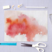 Rode plek, waterverf abstracte hand geschilderd tissuepapier (Craft)