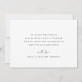 Rode Poinsettia Bloemenaquarel Bedankkaart (Achterkant)