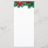 Rode Poinsettia Border Bruiloft Menu (Achterkant)