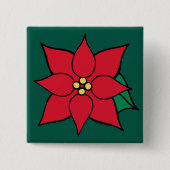 Rode Poinsettia Button Gift (Voorkant)