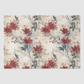  rode poinsettia kerst decoupage tissuepapier (Voorkant)