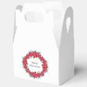 Rode Poinsettia-krans Bedankdoosjes (Open)