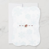 Rode Poinsettia Sneeuwvlokken Eet, Drink en wees V Kaart (Achterkant)