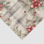  rode poinsettia tartan, decoupage tissuepapier (Detail)