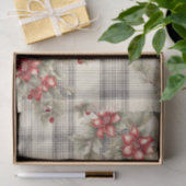  rode poinsettia tartan, decoupage tissuepapier (Geschenk)