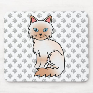 Rode Point Birmaanse kat / Ragdoll Mooie Kat & Poo Muismat