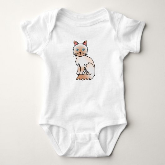 Rode Point Birmaanse / Ragdoll Kat Romper (Voorkant)