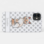 Rode Point Tabby Birman / Ragdoll Kat & Naam Case-Mate iPhone Case (Achterkant (horizontaal))