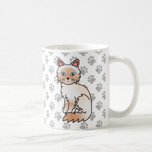 Rode Point Tabby Birman / Ragdoll Mooie Kat & Poot Koffiemok