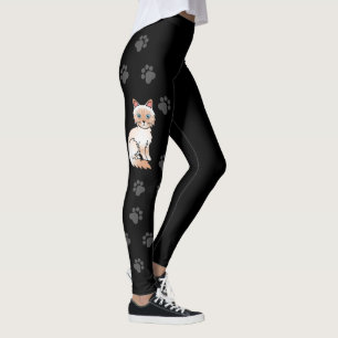 Rode Point Tabby Birman / Ragdoll Mooie Kat & Poot Leggings