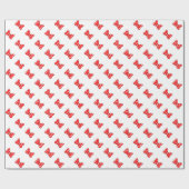 Rode poka Dots Bows op witte achtergrond Cadeaupapier (Vlak)