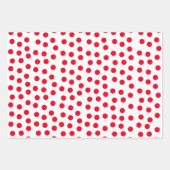 Rode pokadots inpakpapier vel (Voorkant)