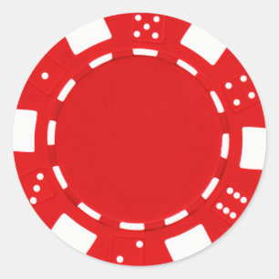 rode pokerchipsticker ronde sticker