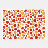 Rode polka-dot wikkelpapier set inpakpapier vel (Voorkant 3)