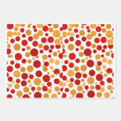 Rode polka-dot wikkelpapier set inpakpapier vel (Voorkant 2)