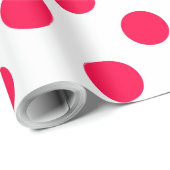 Rode Polka Dots Wit Classic Kerst Sjabloon Cadeaupapier (Rol Hoek)