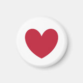 Rode polka harten wit magneet (Voorkant)