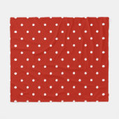 Rode polka stip fleece deken (Voorkant (Horizontaal))