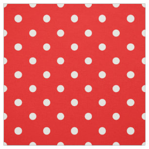Rode polka stip stof