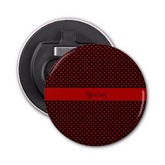 Rode Polkadots Button Flesopener (Voorkant)