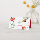 Rode Pomegranaat Botanische mediterrane bruiloft (Achterkant)