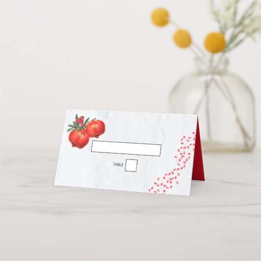 Rode Pomegranaat Botanische mediterrane bruiloft (Voorkant)