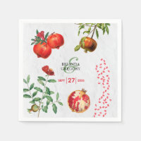 Rode Pomegranaat Botanische mediterrane bruiloft
