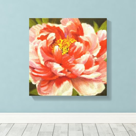 Rode pony canvas afdruk (Insitu (Houten vloer))