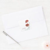 Rode pony's Weddenschappen Vierkante Sticker (Envelop)