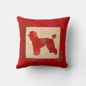 Rode Poodle Kussen (Achterkant)