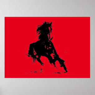 Rode Pop Art Horse Poster