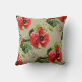  RODE POPPELSTROMEN KUSSEN (Achterkant)