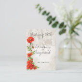  RODE POPPIES DIE GOED GIFT KAART INSERT (Staand voorkant)