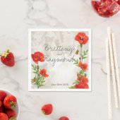  RODE POPPIES PAPIER NAPKINS SERVETTEN (Insitu)