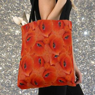 Rode poppies symfonie draagtas