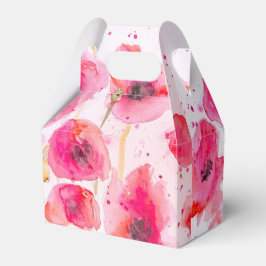  Rode Poppy Bloemen Trouwtaart Favoriete Doos Bedankdoosjes