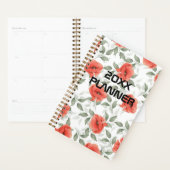 Rode Poppy Bloemen Wekelijks & Maandelijks Planner (Display)