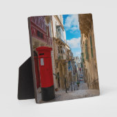 Rode  postbus op Malta Fotoplaat (Voorkant)